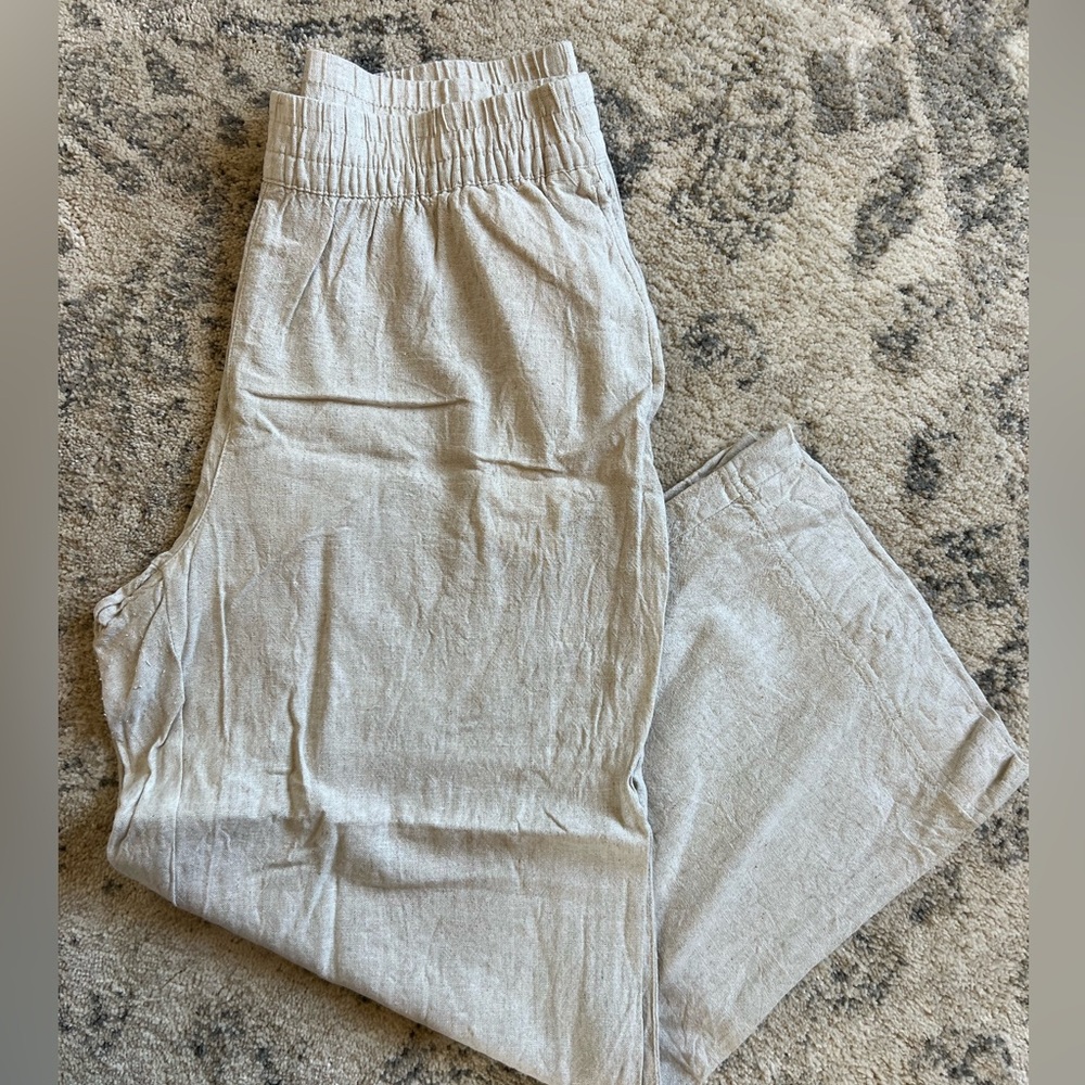 Old Navy Beige High-Rise Pants